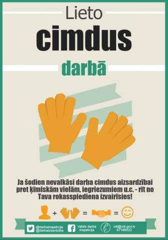 "Use gloves at work" poster