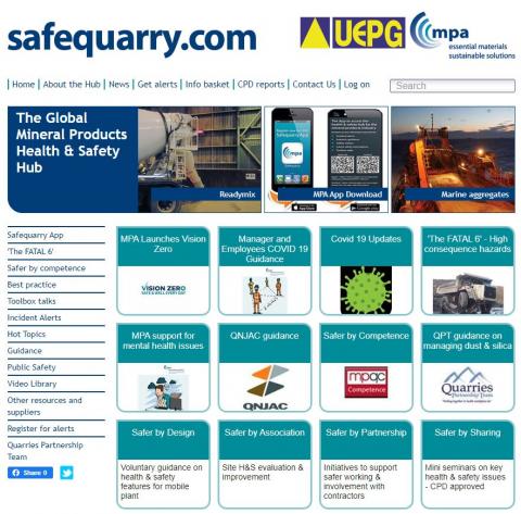 Health and safety hub for mineral products industries