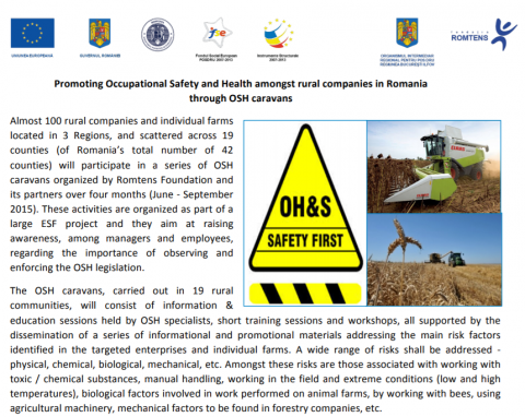 OSH caravans to promote Occupational Safety and Health in rural Romania