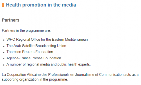 Health promotion in the media: Partners