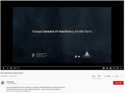 Farm machinery radio advert