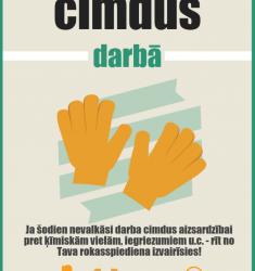 "Use gloves at work" poster