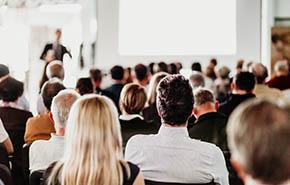 Audience in the lecture hall. 